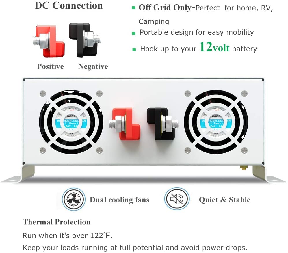 오프 그리드 태양 광 인버터 24V 120V 1500W - Inverter Pure Sine Wave 60Hz 120V 3000W 리뷰 및 가격