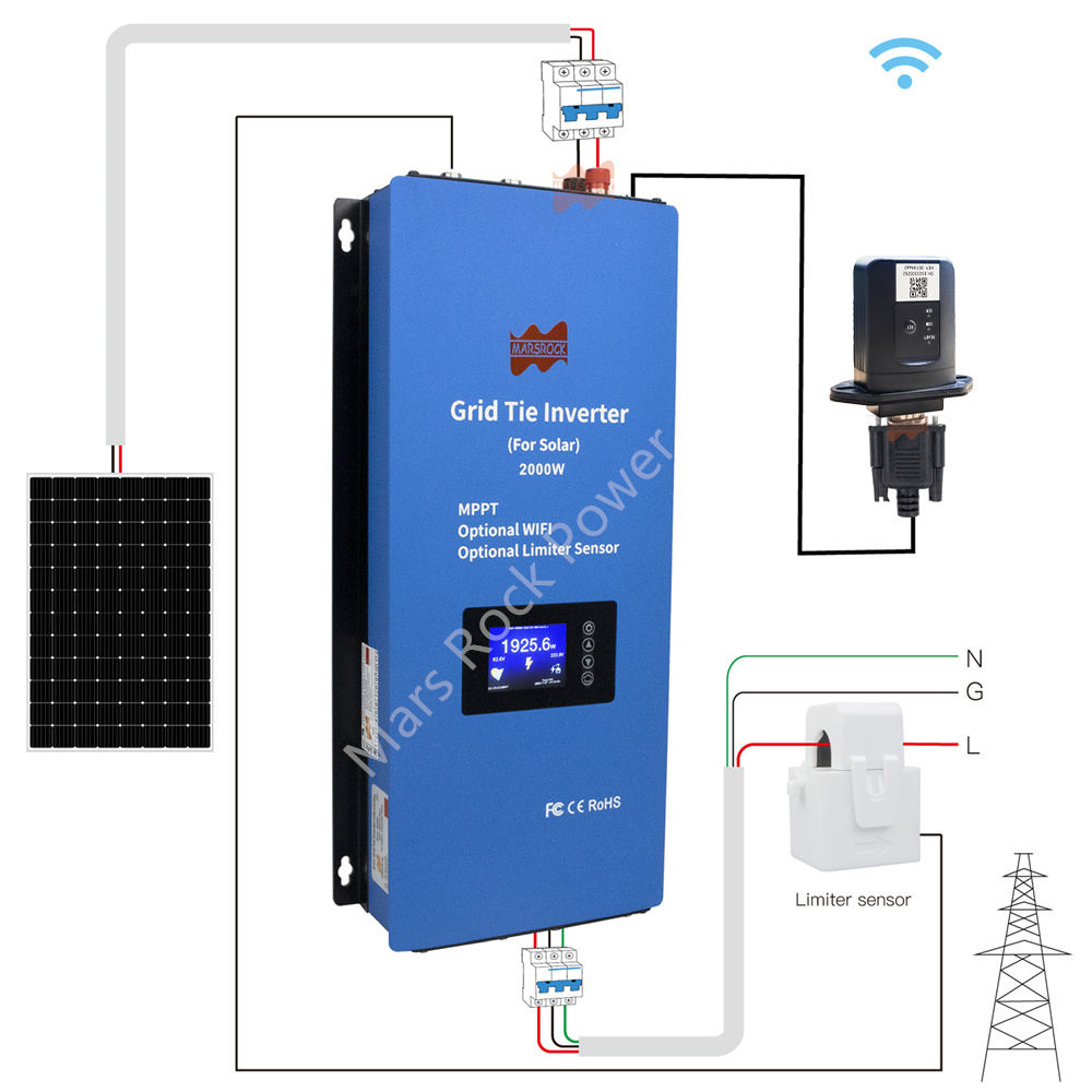2000W 2상 240V 태양광 인버터, 3M 리미터  - Grid Tie Inverter Limiter 2000W 리뷰 및 가격
